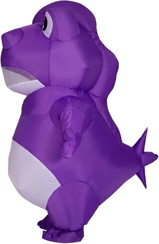 COMIN Inflatable Dinosaur Costume for Men Adults, Blow Up Costume Dino Inflatable Costume Purple Full Body for Halloween Party in Kuwait