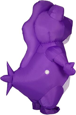 COMIN Inflatable Dinosaur Costume for Men Adults, Blow Up Costume Dino Inflatable Costume Purple Full Body for Halloween Party in Kuwait