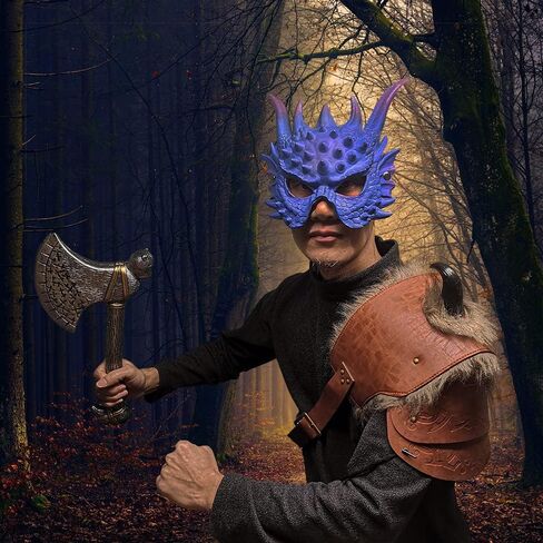 ام ززتينو قناع التنين للحفلات التنكرية من الاسفنج قناع نصف وجه للهالوين in Kuwait