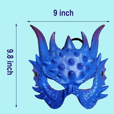 ام ززتينو قناع التنين للحفلات التنكرية من الاسفنج قناع نصف وجه للهالوين in Kuwait