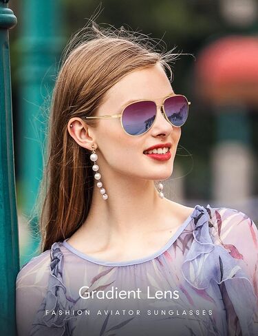 نظارات شمسية LUENX Aviator للنساء والرجال بعدسات مستقطبة مع إكسسوارات - حماية من الأشعة فوق البنفسجية 400 60 ملم in Kuwait