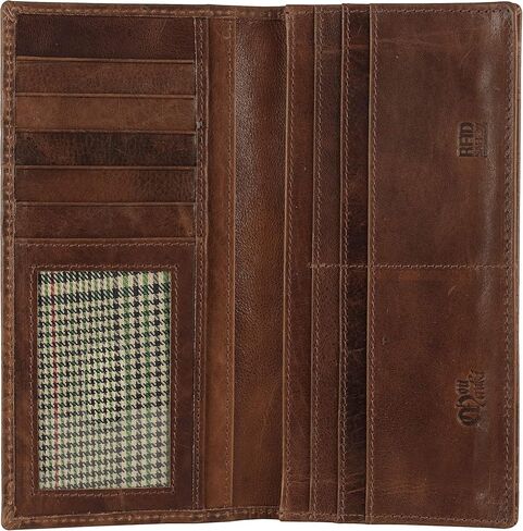 Mou Meraki RFID Blocking Mens Genuine leather Bifold Long Wallet in Saudi Arabia