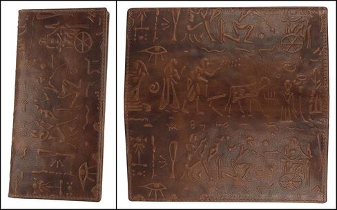 Mou Meraki RFID Blocking Mens Genuine leather Bifold Long Wallet in Saudi Arabia