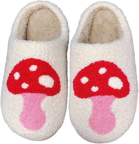 Women's Men's Cute Fuzzy Heart Slippers Memory Foam Fluffy Couple Slippers Cozy House Indoor Outdoor Shoes in Saudi Arabia
