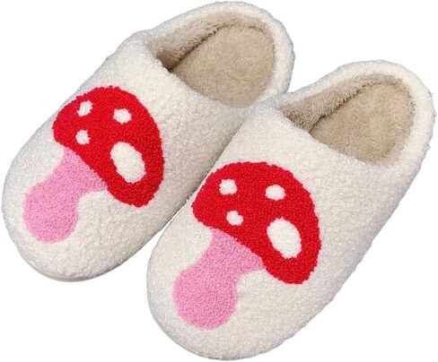 Women's Men's Cute Fuzzy Heart Slippers Memory Foam Fluffy Couple Slippers Cozy House Indoor Outdoor Shoes in Saudi Arabia