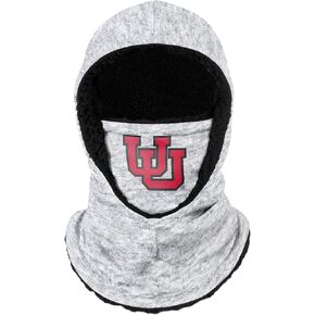 FOCO Utah Utes NCAA Heather Grey Big Logo Hooded Gaiter, Adult (SVNCGRHDSN)