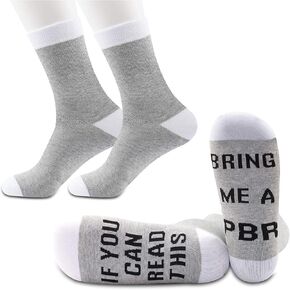 JXGZSO 2 Pairs Beer Socks Beer Lover Gift Drink Lover Socks If You Can Read This Bring Me A Socks