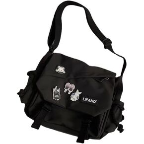 Pbkabiug Cute Nylon Messenger Bag for Women Kawaii Shoulder Crossbody Bag with Kawaii Accessories Aesthetic Tote Bag in Kuwait