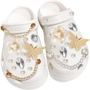 Bling Shoes Charms for Croc Shoes Decoration/Diamond Charms for Girls and Women/Luxury Sandal Charms with Luxury Clog Accessories/Women Girls Party Favors Birthday Gifts, Gemstone, Created Diamond in Kuwait