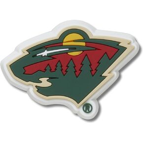 Crocs Jibbitz NHL Hockey Team Shoe Singles, Sports Charms for Men and Women, Minnesota Wild, One Size in Saudi Arabia