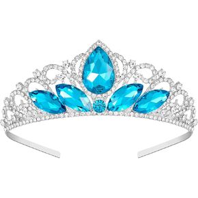 SWEETV الأميرة تيارا للفتيات الصغيرات الاطفال عيد ميلاد تاج الإكليل الفتيات تاج عقال كريستال الزفاف اكسسوارات الشعر in Kuwait