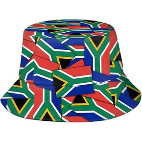 ROSIHODE جنوب أفريقيا العلم دلو القبعات Packable جنوب أفريقيا صياد القبعات الصيف السفر التنزه قبعات الشاطئ للرجال والنساء in Kuwait