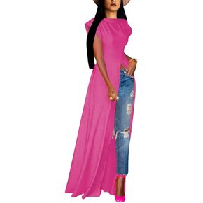 بدلة قفز نسائية كاجوال من VOIKERDR بأكمام قصيرة من Ncek ومفتوحة من الأمام ومقسمة بأرجل واسعة in Kuwait