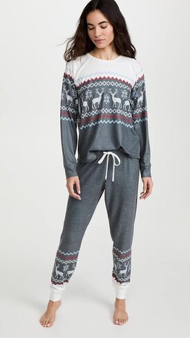 PJ Salvage womens Loungewear Family Fairisle Jammie Pant in Saudi Arabia