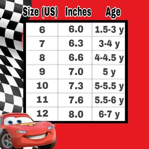 Disney Pixar Cars Lightning McQueen Boy's Lighted Athletic Sneaker, Black/Red (Toddler/Little Kid) in Kuwait