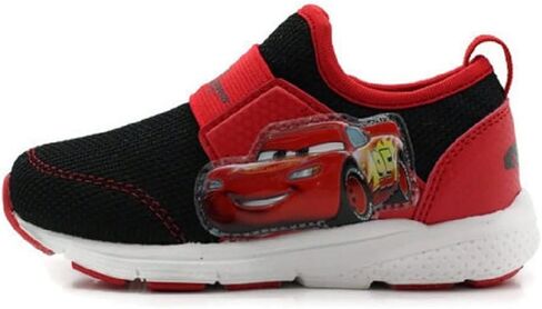 Disney Pixar Cars Lightning McQueen Boy's Lighted Athletic Sneaker, Black/Red (Toddler/Little Kid) in Kuwait