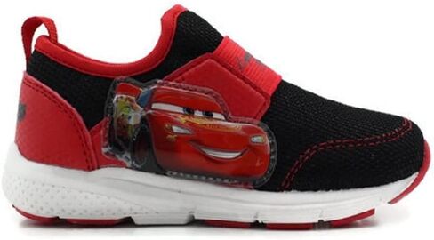 Disney Pixar Cars Lightning McQueen Boy's Lighted Athletic Sneaker, Black/Red (Toddler/Little Kid) in Kuwait
