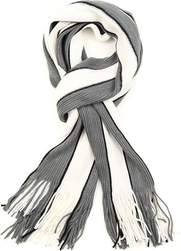 Sakkas Rhyland Striped Color Block Knitted Winter Scarf With Fringe in Saudi Arabia