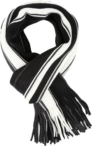 Sakkas Rhyland Striped Color Block Knitted Winter Scarf With Fringe in Saudi Arabia