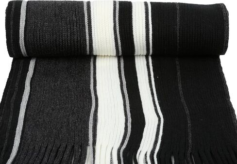Sakkas Rhyland Striped Color Block Knitted Winter Scarf With Fringe in Saudi Arabia