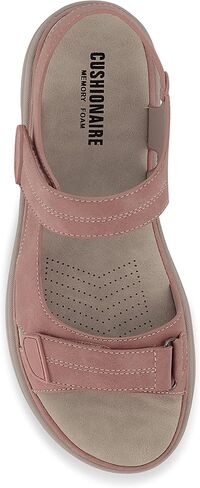 CUSHIONAIRE Women's Magee comfort footbed outdoor sandal with adjustable strap and +Memory Foam, Wide Widths Available in Saudi Arabia