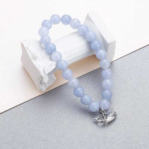 ARHTF Narwhal سوار Narwhal يونيكورن من البحر الزبرجد الخرز Narwhal مجوهرات للنساء ابنة صديقة Narwhal عشاق هدية in Kuwait