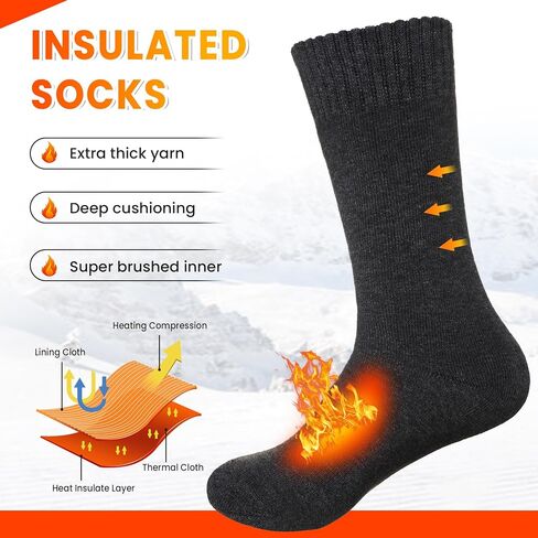 Velice Winter Warm Thermal Socks for Women Extra Thick Insulated Heated Crew Boot Socks for Cold Weather 5 Pairs in Saudi Arabia