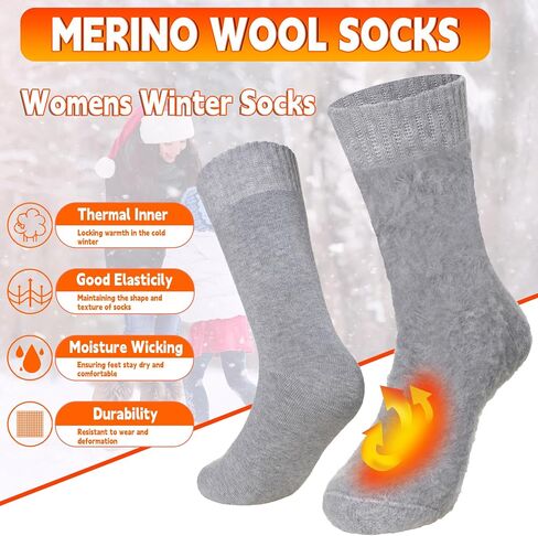 Velice Winter Warm Thermal Socks for Women Extra Thick Insulated Heated Crew Boot Socks for Cold Weather 5 Pairs in Saudi Arabia