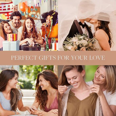 LOUISA SECRET Valentine's Day Gift Birthstone Necklaces for Women, 14K Gold Plated Dainty Simple Necklace, 925 Sterling Silver Birthday Anniversary Jewelry Gift for Girls Women Mom Mother in Saudi Arabia