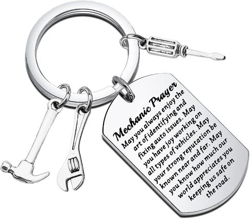 UJIMS Mechanic Gift Mechanic Prayer Keychain Car Mechanic Car Repair Gift Machinist Jewelry for Dad Husband Boyfriend in Saudi Arabia