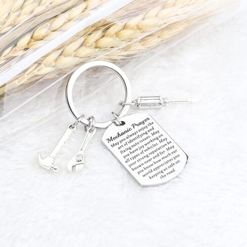 UJIMS Mechanic Gift Mechanic Prayer Keychain Car Mechanic Car Repair Gift Machinist Jewelry for Dad Husband Boyfriend in Saudi Arabia
