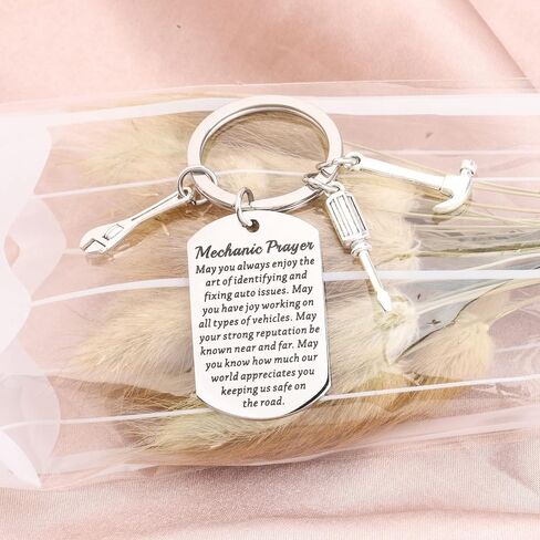 UJIMS Mechanic Gift Mechanic Prayer Keychain Car Mechanic Car Repair Gift Machinist Jewelry for Dad Husband Boyfriend in Saudi Arabia
