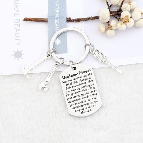 UJIMS Mechanic Gift Mechanic Prayer Keychain Car Mechanic Car Repair Gift Machinist Jewelry for Dad Husband Boyfriend in Saudi Arabia
