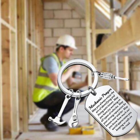 UJIMS Mechanic Gift Mechanic Prayer Keychain Car Mechanic Car Repair Gift Machinist Jewelry for Dad Husband Boyfriend in Saudi Arabia