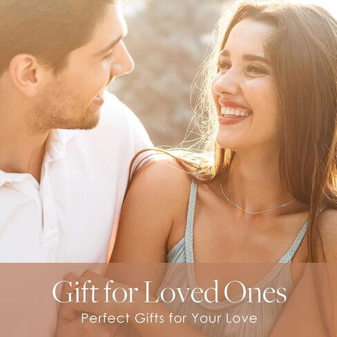 LOUISA SECRET Valentine's Day Gift Birthstone Necklaces for Women, 14K Gold Plated Dainty Simple Necklace, 925 Sterling Silver Birthday Anniversary Jewelry Gift for Girls Women Mom Mother in Saudi Arabia