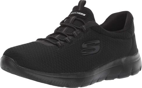 Skechers womens Summits Sneaker, Black, 11 Wide US in Saudi Arabia