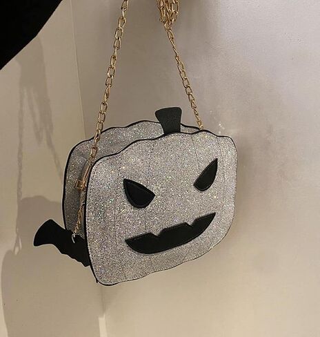QZUnique Halloween Purses Gothic Novelty Shoulder Bag Pumpkin Coffin Skull Bat Crossbody Bag holiday Party Gift Candy Bag in Kuwait
