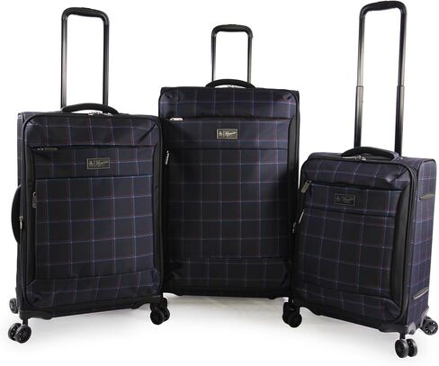 Original Penguin Original 3pc Expandable Suitcase Set with Spinner Wheels, Navy Plaid, One Size in Saudi Arabia