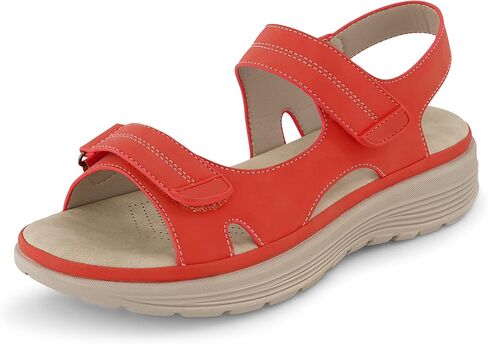 CUSHIONAIRE Women's Magee comfort footbed outdoor sandal with adjustable strap and +Memory Foam, Wide Widths Available in Saudi Arabia