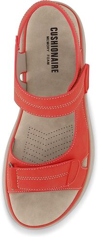 CUSHIONAIRE Women's Magee comfort footbed outdoor sandal with adjustable strap and +Memory Foam, Wide Widths Available in Saudi Arabia