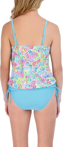 مجموعة ملابس السباحة النسائية Stella Parker القياسية بلوسون تانكيني للتحكم في البطن سريعة الجفاف وقابلة للإزالة وحزام قابل للتعديل in Kuwait