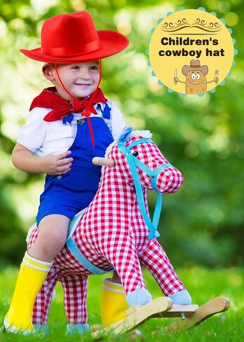 SGBETTER 6 Pack Kids Felt Cowboy Hats Western Cowgirl Hat with Adjustable Drawstring for Boys Girls Cowboy Birthday Party in Saudi Arabia
