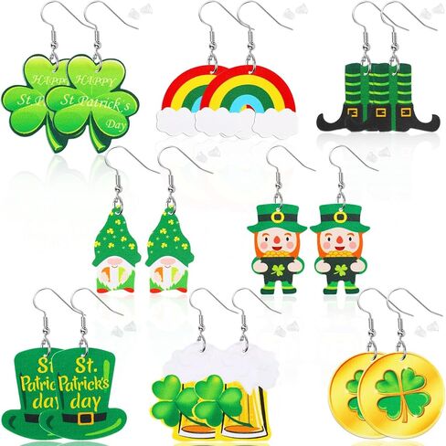 8 PairsLeather Earrings for Women Lightweight Faux Leather Leaf Long Dangle Earrings Teardrop Earrings Set Valentines Day Gift in Kuwait