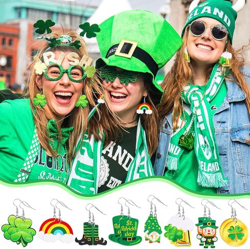 8 PairsLeather Earrings for Women Lightweight Faux Leather Leaf Long Dangle Earrings Teardrop Earrings Set Valentines Day Gift in Kuwait