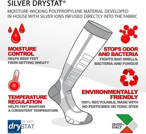 جوارب يوروسوك للجنسين جونيور فضية تزلج خفيفة للتزلج على الجليد in Kuwait