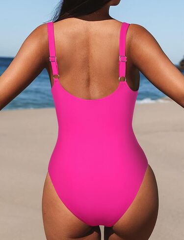 Firpearl Underwire One Piece Swimsuits for Women Twist V Neck Swimwear Ruched Tummy Control Bathing Suits in Saudi Arabia
