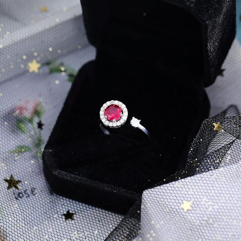 TOSGMY 925 الفضة الاسترليني الململة جوهرة خواتم للنساء حلقات قابلة للتعديل حلقات مفتوحة الدوار الدائري كوكبة شهر خاتم عيد ميلاد عيد الحب هدية مجوهرات للمرأة in Kuwait