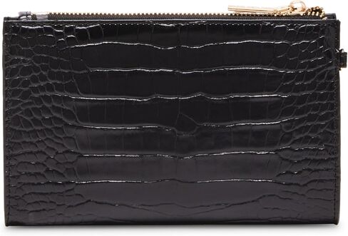 Anne Klein AK 2 Piece Gift Set with Croco Zip Clutch and Card case, Black in Saudi Arabia