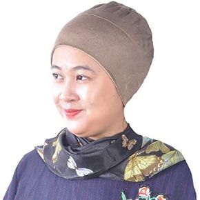 قصة الحرير عدم الانزلاق المخملية اليدوية كعكة الحجاب Volumizer غطاء عمامة تحت وشاح بونيه شال العلاج الكيميائي غطاء رأس السرطان فقدان الشعر in Kuwait