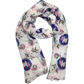 Best Trendy Choices Unicorn Scarf - Long Lightweight Wrap, Rainbow Print Pattern for Women in Saudi Arabia